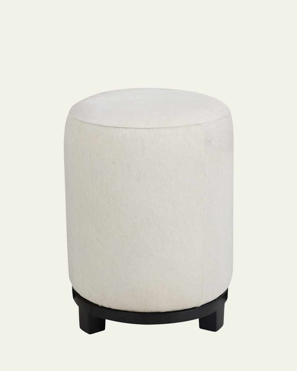 Wimberley Hair on Hide Ottoman